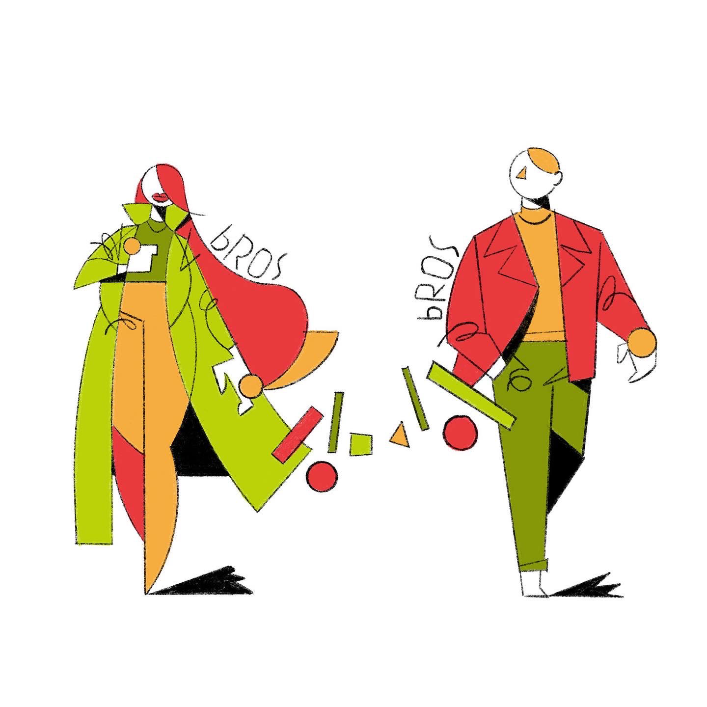 Opening of Bros store in Treviso - Illustration by Claudio Bandoli