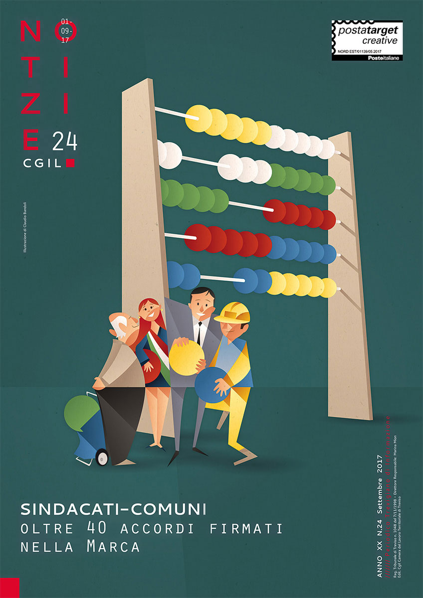 Notizie CGIL n.24 - Illustration by Claudio Bandoli