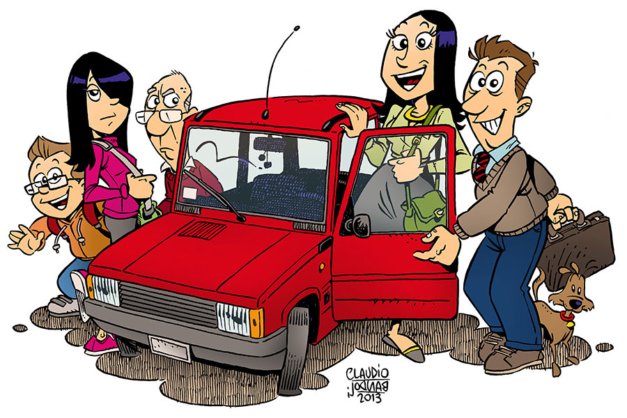 La famiglia Trevisan e il piano antismog - Comics by Claudio Bandoli