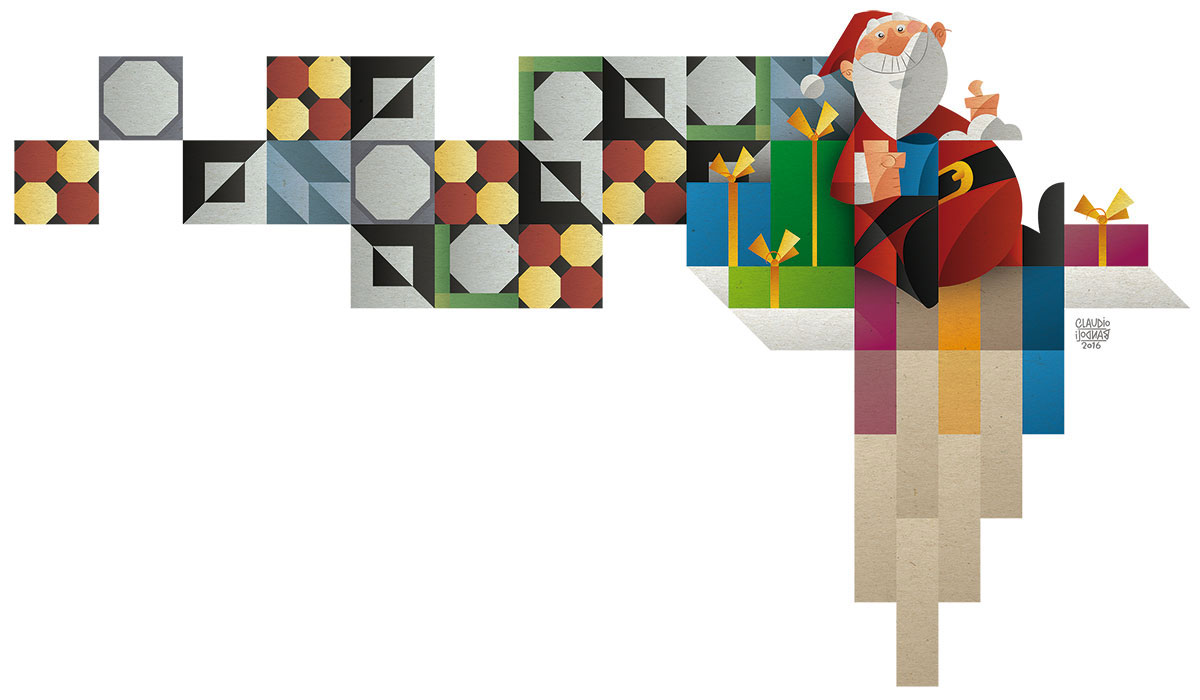 Christmas event flyer - Illustration by Claudio Bandoli