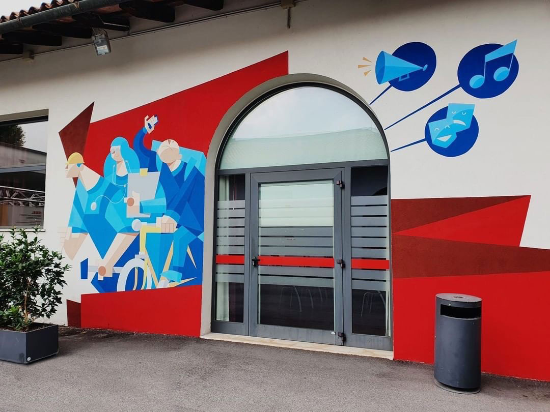 Auditorium entrance Murales - Wallpainting by Claudio Bandoli