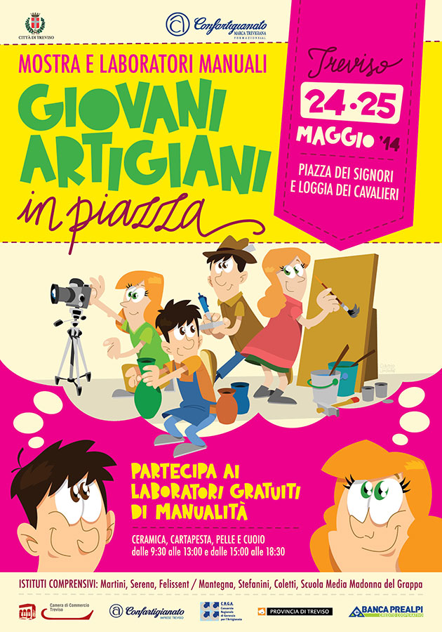 Giovani artigiani in piazza 2014 - Illustration by Claudio Bandoli