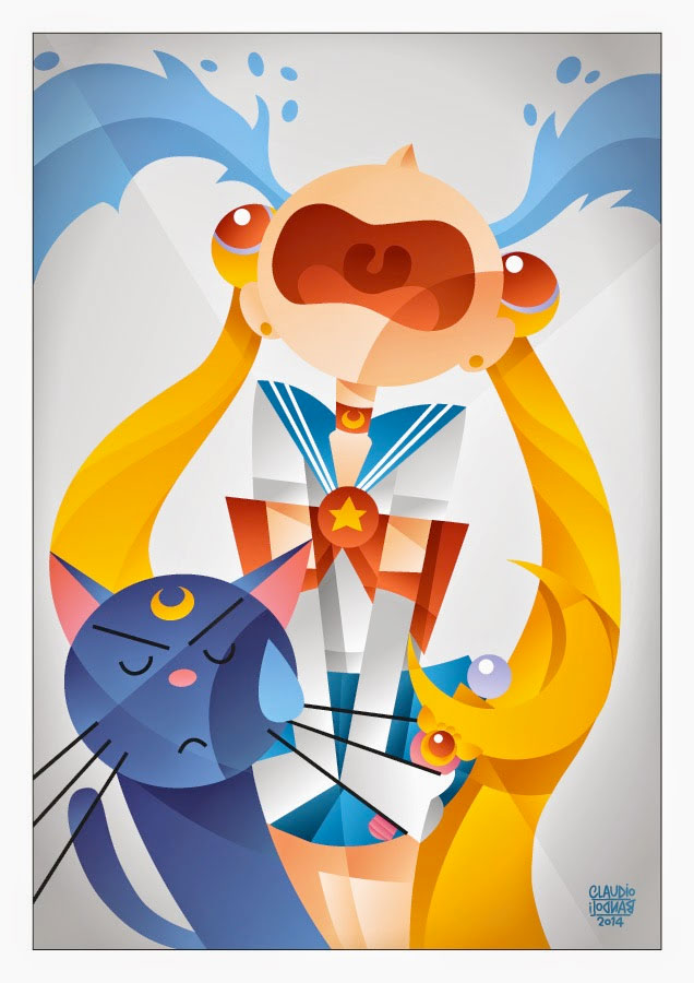 Sailor Moon fan art - Illustration by Claudio Bandoli