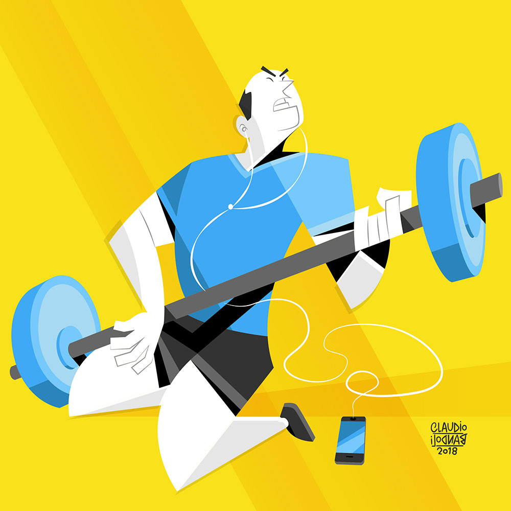 Technogym blog 2018 posts - Illustration by Claudio Bandoli