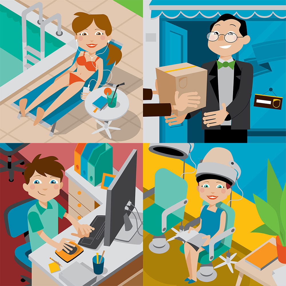UPS Italy social campaign - Illustration by Claudio Bandoli