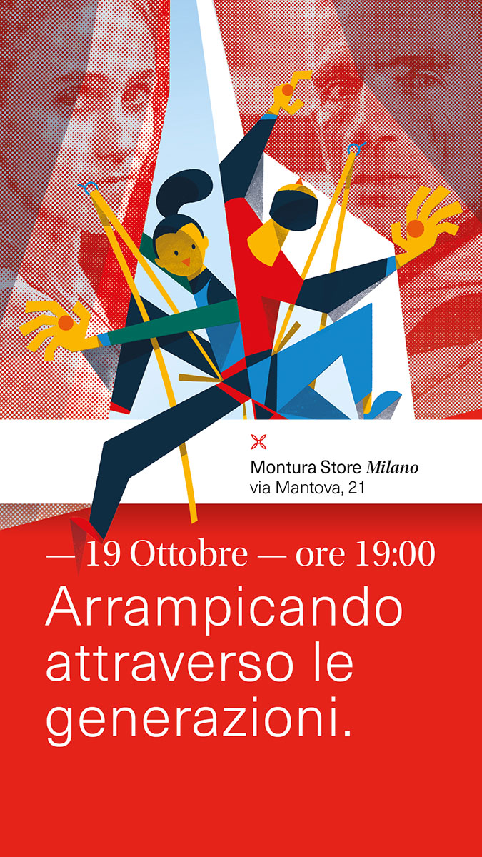 Arrampicando attraverso le generazioni - Illustration by Claudio Bandoli