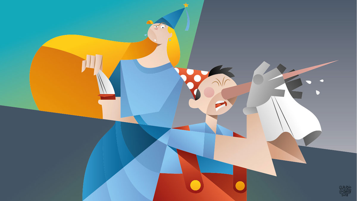 Lucart 2019 calendar - Illustration by Claudio Bandoli