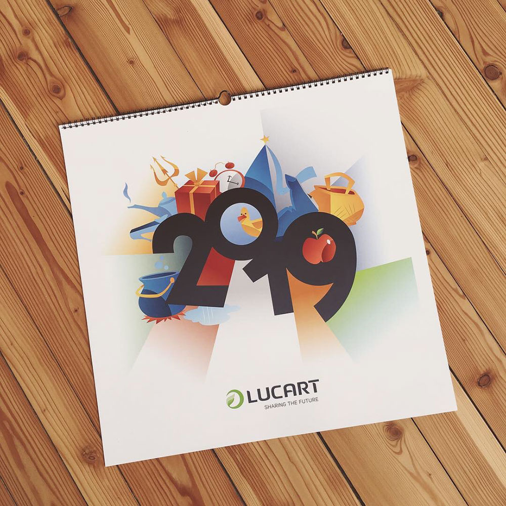 Lucart 2019 calendar - Illustration by Claudio Bandoli