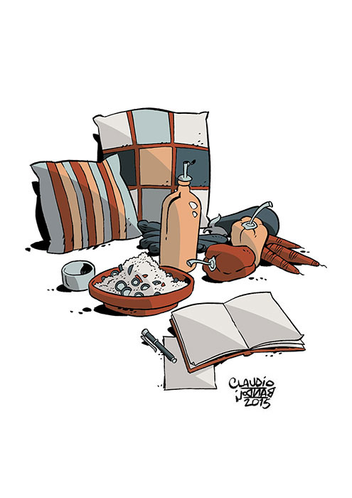 Veneta cucine web catalog - Illustration by Claudio Bandoli
