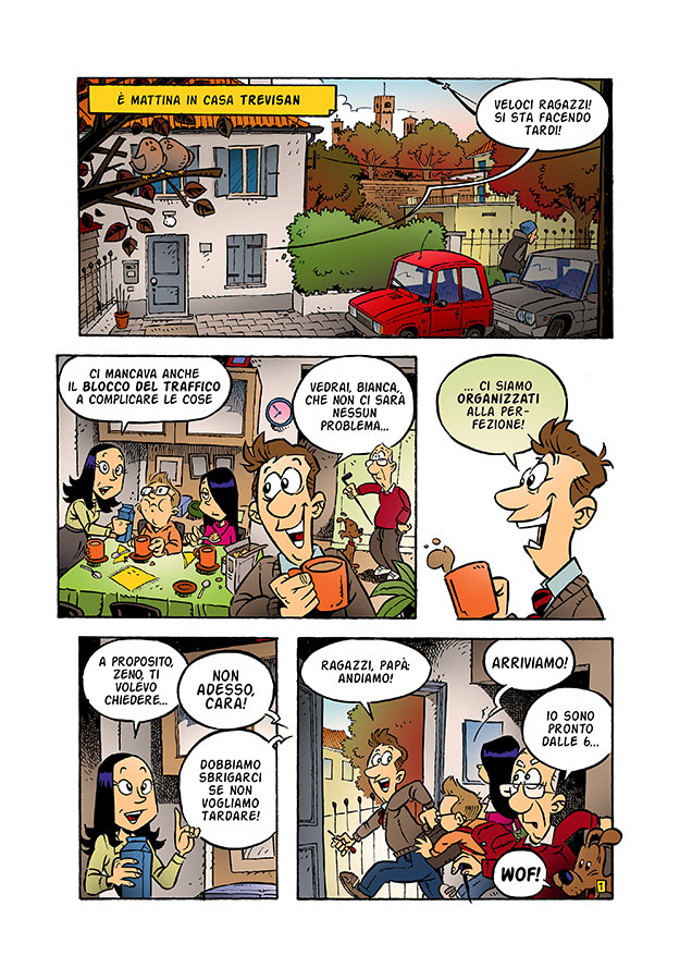 La famiglia Trevisan e il piano antismog - Comics by Claudio Bandoli