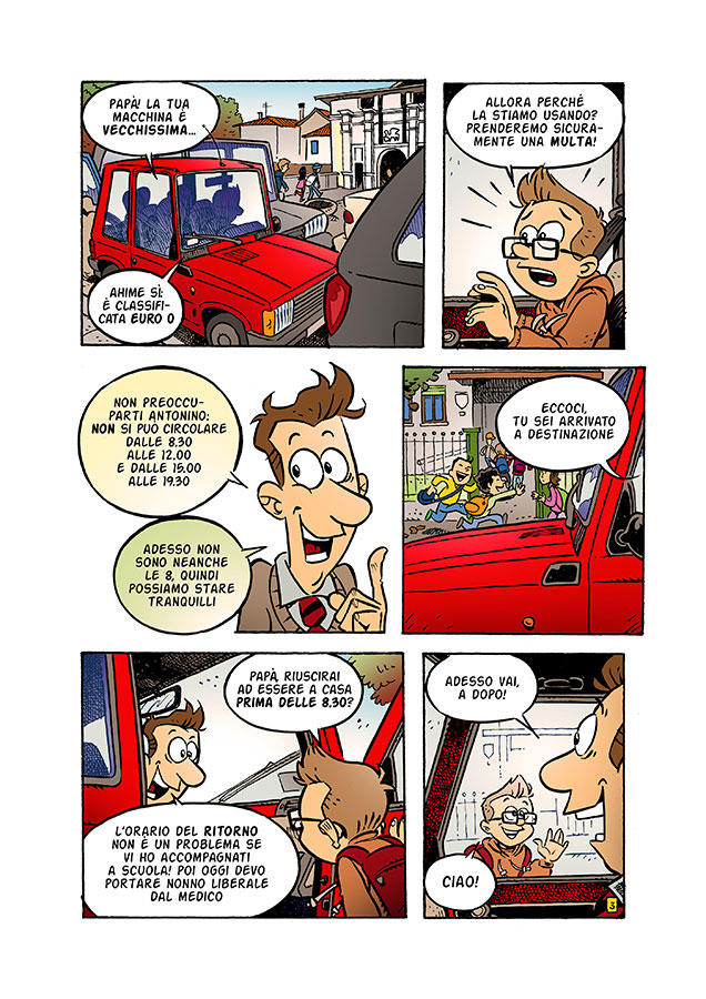 La famiglia Trevisan e il piano antismog - Comics by Claudio Bandoli