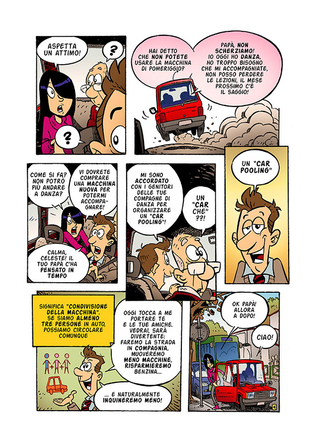 La famiglia Trevisan e il piano antismog - Comics by Claudio Bandoli