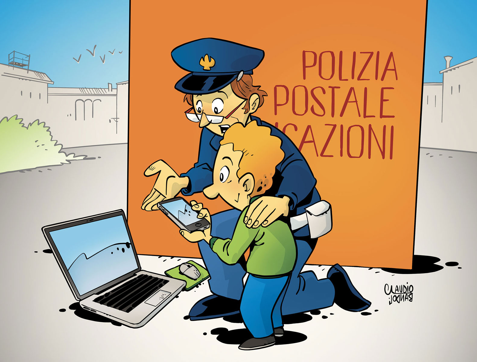 SILP CGIL 2022 calendar - Illustration by Claudio Bandoli